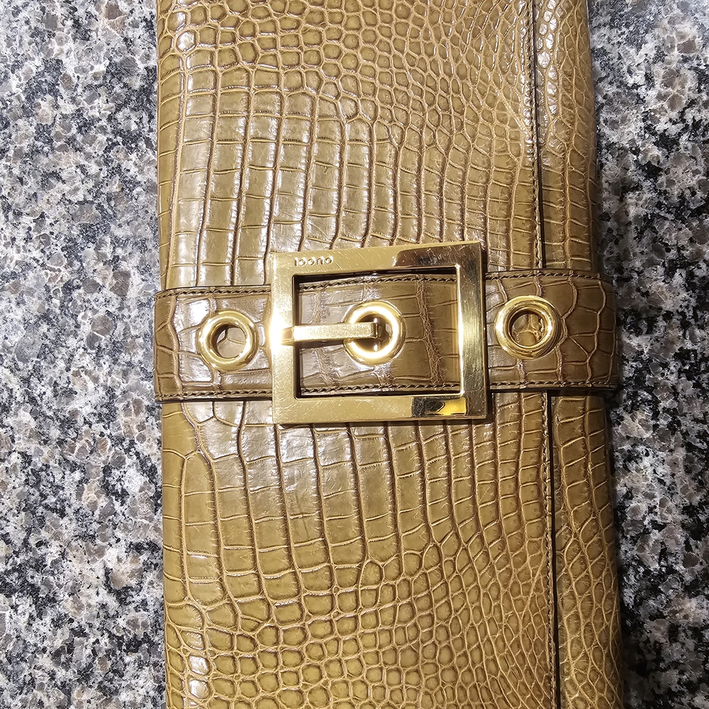 Gucci Crocodile Clutch